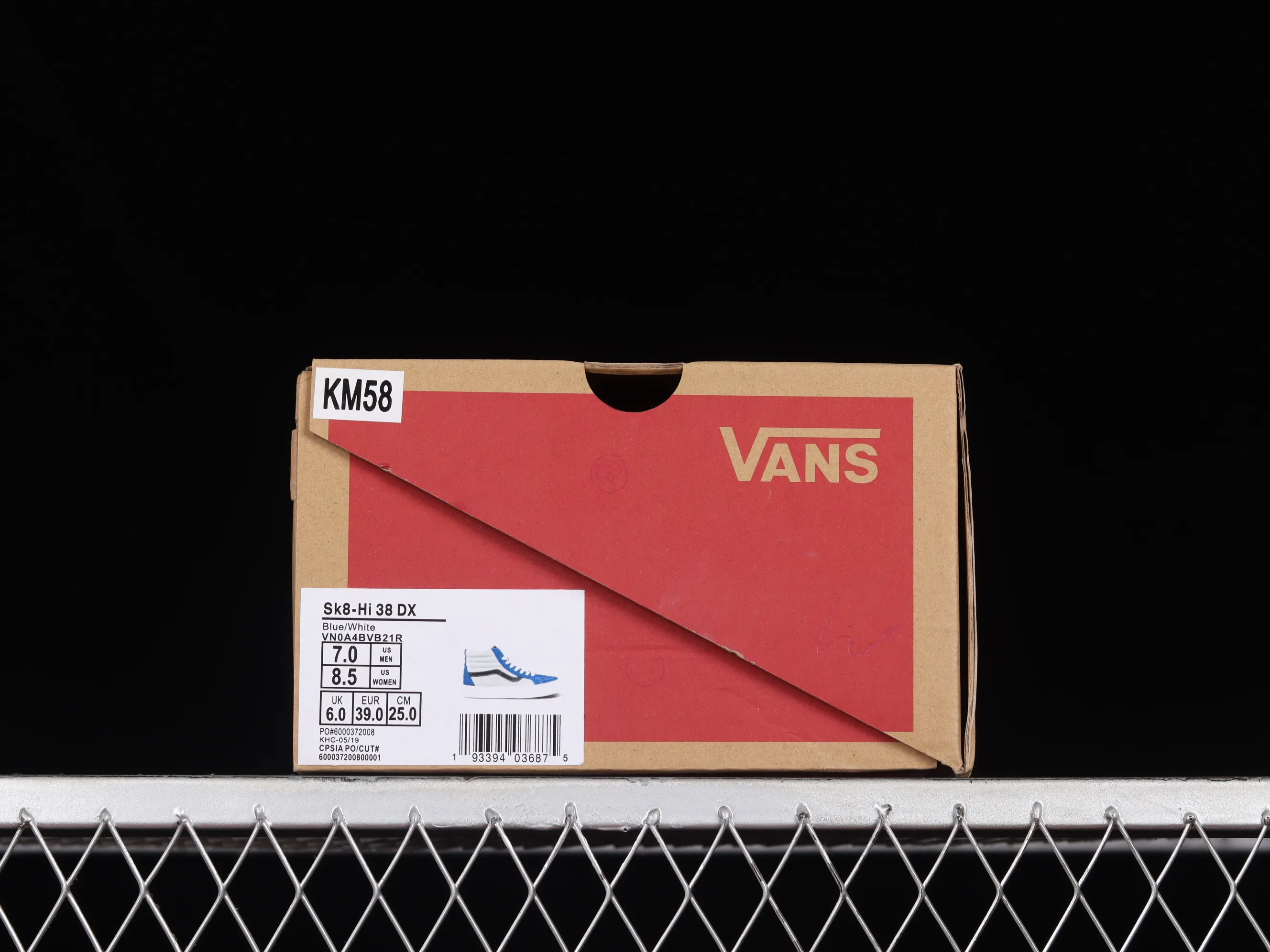 All categories Vans Vans series Vans Hi Vans high-top Vans SK8-Hi Anaheim series Vans official blue and white color matching high-top vulcanized sneakers VN0A4BVB21R